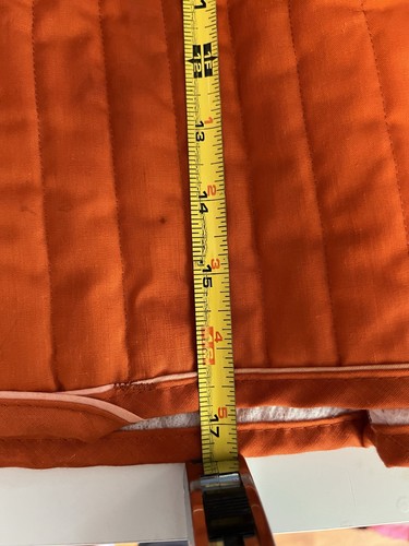 Vtg 3Pc Quilted Appliance Covers Burnt Orange Wooden Rings Mixer/Blender/Toaster - Picture 13 of 17