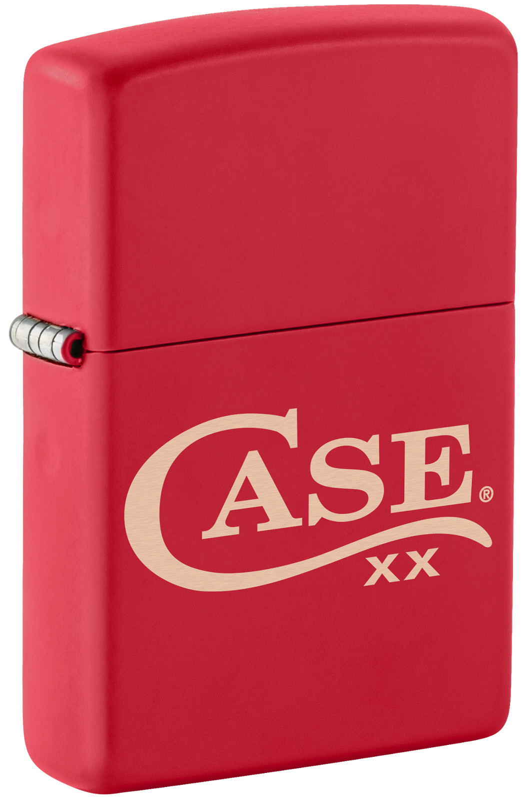 CASE XX Knives Windproof Red Matte Finish Brass 50266 Zippo Lighter