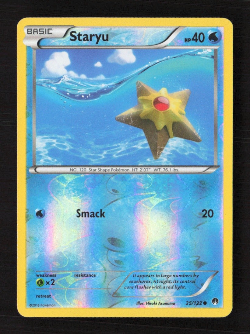 Staryu Common Reverse Holo XY - BREAKpoint 25/122 LP Pokémon TCG