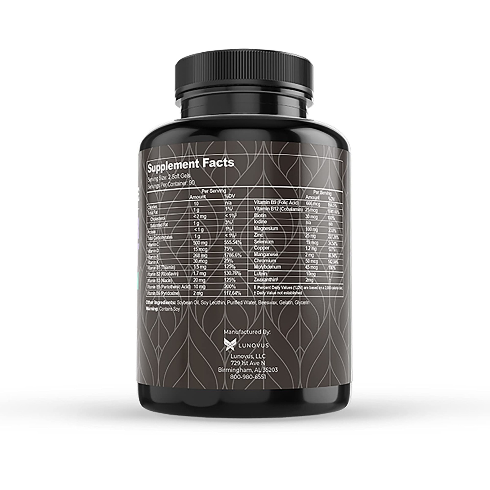 Visual Advantage Lunovus Macular Support Plus Multivitamin Based on AREDS 2 S...