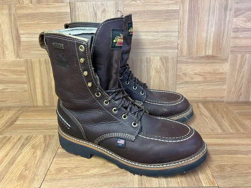 RARE🔥 10 - Thorogood 1957 S Flyaway Waterproof 8" Briar Pitstop Moc Toe Boots