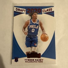 2020-21 Panini Contenders - 2020 Draft Class Contenders Tyrese Maxey #26 Red...