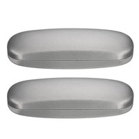 2 StüCk Brillenetui Aus Pu-Leder, Grau