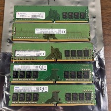 LOT OF 5 Mixed 8GB DDR4 1Rx8 PC4-2666V-UA2-11 Desktop RAM Micron Samsung Hynix