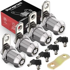 7/8" 90° Cam Lock Set (4 Pack) - RV Storage, Tool Box (Keyed), Compartment & ...