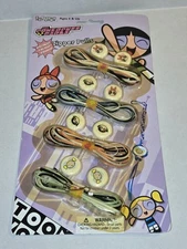 Vintage 1999 Power Puff Girls Cartoon Network Zipper Pull Kit NIP