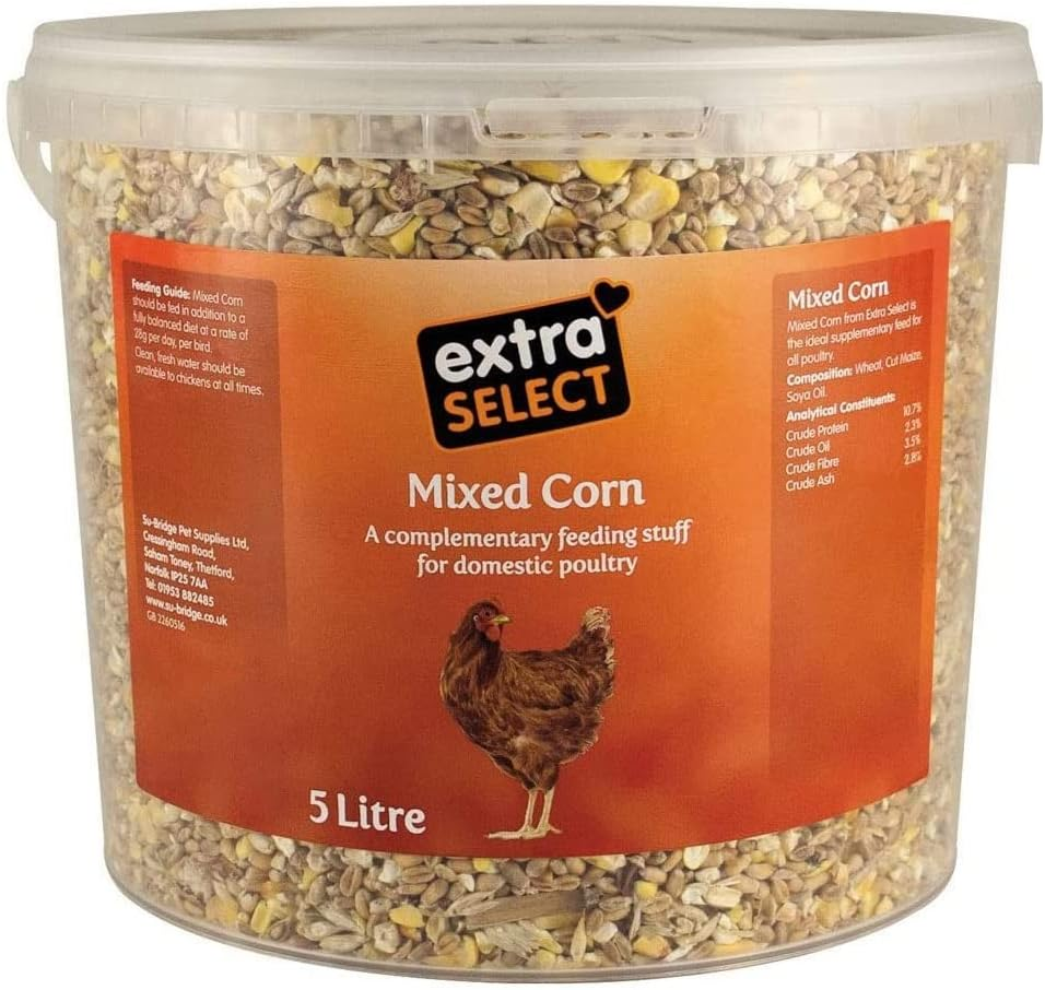 Extra Select Mixed Corn Poultry Feed Tub 5 Litre (packaging may vary)