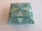 Vintage Beautiful Handmade Woven Completed Plastic Canvas Keepsake / Jewelry Box — photo 2