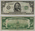 Series of 1928-A $50 Federal Reserve Note Gold Clause Friedberg 2101-B 5GMZ
