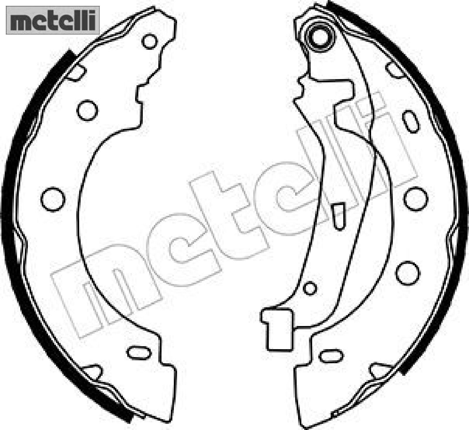 metelli 53-0355 Bremsbackensatz 4 Bremsbacken Trommelbremse
