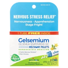 Gelsemium, Meltaway Pellets, 30C, 3 Tubes, Approx. 80 Pellets Each