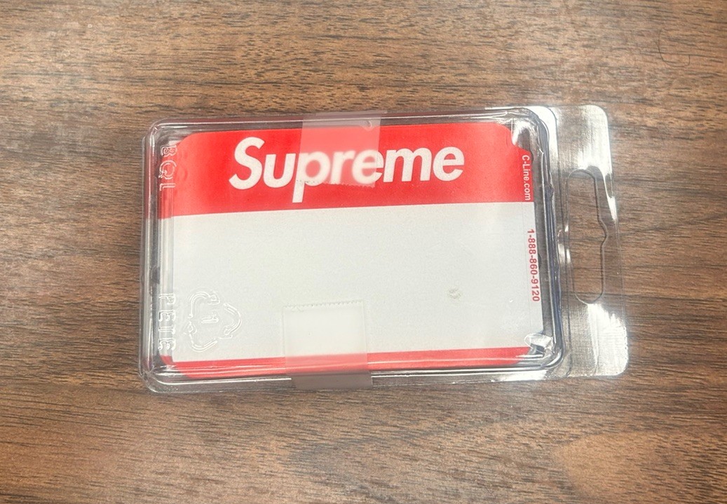 supreme name badge stickers ステッカー 小物 Supreme Name Badge Stickers (pack of 100) Red Fw20 for sale
