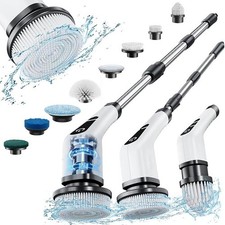 9 in 1 Electric Spin Scrubber Cordless Cleaning Brush Bathroom Tile Cleaner UK