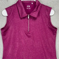 Nivo Womens Sleeveless Golf Tennis Shirt Medium Purple Athletic Stretch Rugby