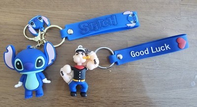 Stitch Und Popeye Schlüsselanhänger 3 D