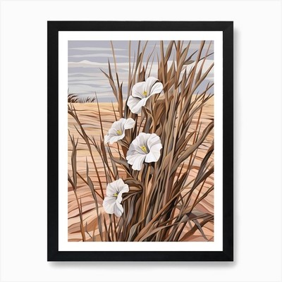 Flachsblume 4 Blumen Gemälde Kunst P gerahmt Wandbild Poster Leinwanddruck Bild