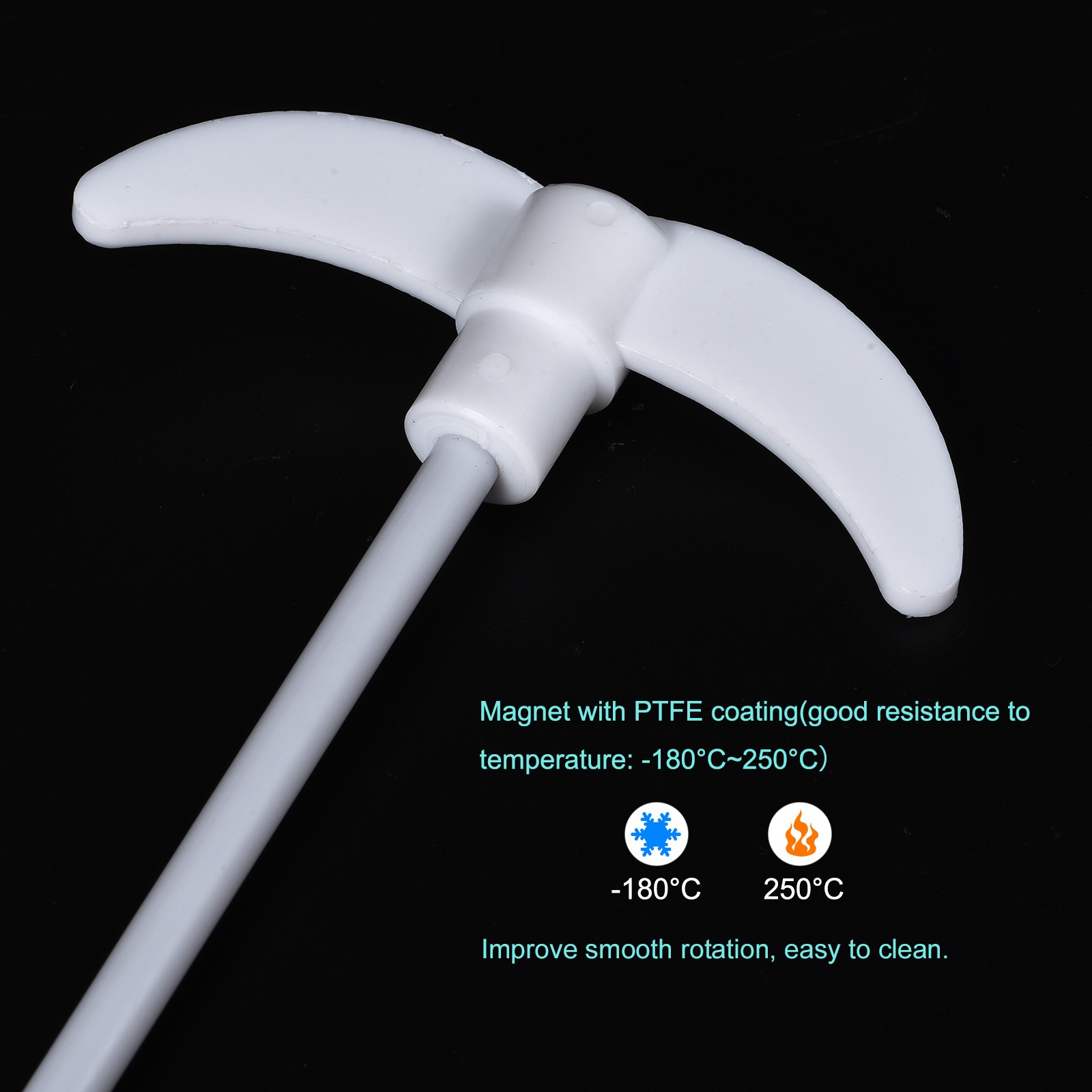 2 x PTFE Electric Stirring Rod 300mm Length Overhead Stirrer Mixer Shaft
