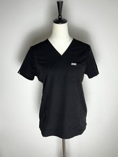 FIGS Women  s Catarina One Pocket Scrub Top Black Size Small 1 
