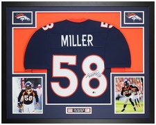 Von Miller Autographed & Framed Blue Denver Jersey Beckett Certified