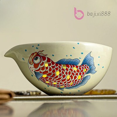 200ml Chinese Ceramic Handpainted Fairness Cup Tea Divider Retro Kung Fu Teaware
