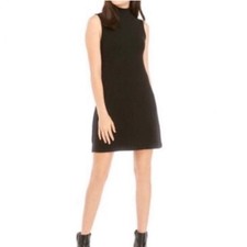 Cynthia Rowley Black Mock Neck A-Line Sleeveless Mini Dress Size 8