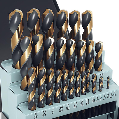 Axelord 29Pcs Cobalt Drill Bit Set 135 Degree Tip High Speed Steel Black And