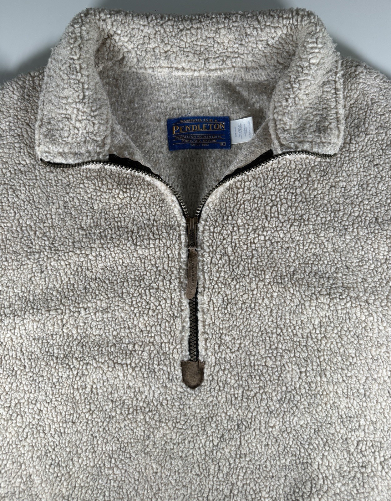 Pendleton Fleece Men’s Large Pullover Jacket Sher… - image 8