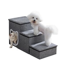 Dog Stairs for Small Dogs, 3-Step Non-Slip Pet Stairs for Cats, Small Dog Steps