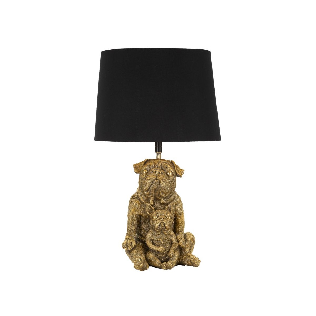 Lampe à poser chiens 43cm en résine pour sublimer un meuble sombre