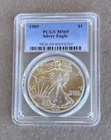1989 $1 AMERICAN SILVER EAGLE PCGS MS69 CLASSIC BLUE LABEL | FREE SHIPPING