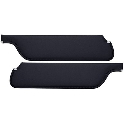 TMI Sun Visor Sierra Grain Vinyl Black Pair Coupe/Fastback Mustang 1965-1966