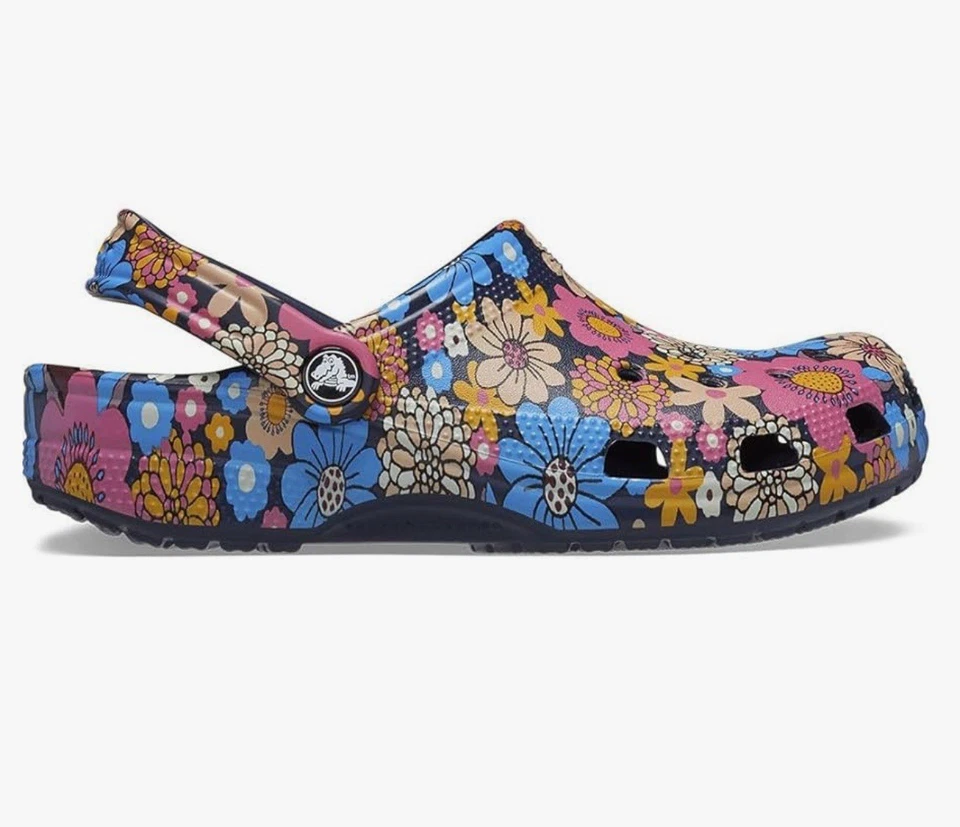Zueco Crocs Clásico Retro Floral Hombre Talla 13 Nuevo con Etiquetas $69 Foto 4 de 4