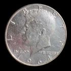 1964 Kennedy Half Dollar 90% Silver Coin Almost Uncirculated AU High Luster 50c