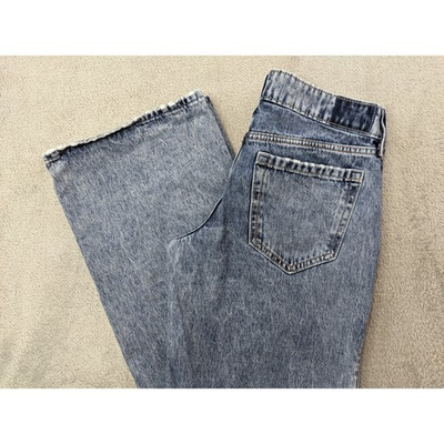 #ad Hollister Low Rise Baggy Jeans Womens 25 Blue Acid Wash Wide Leg Denim Pants $24.95