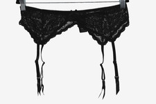 Torrid Black Lace Garter Belt Womens Plus Size 1X 2X Mesh Strappy Lingere New