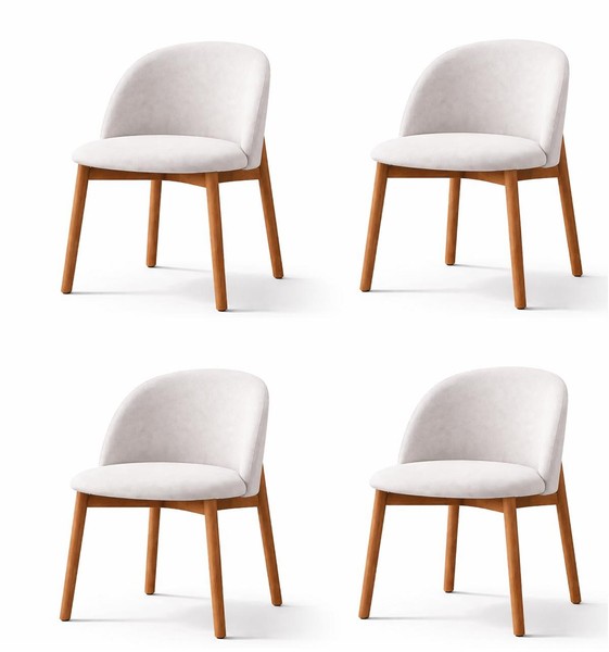 WeißEs Modernes Stuhlset KüChenstuhl Esszimmerstuhl Weiche StüHle-image