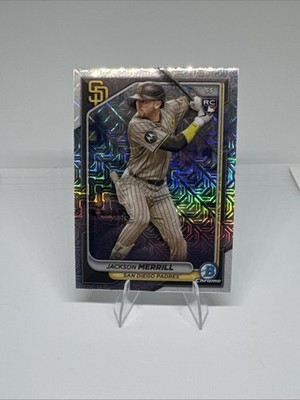 2024 Topps Bowman Chrome Jackson Merrill Mega Box Mojo Refractor RC #27