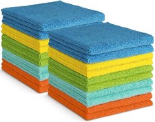 Microfiber Cleaning Cloth, 20PK, Soft Absorbent Rags, Microfiber Towels for