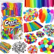 Portable Kids Craft Kit - 1750 Assorted Pieces for Imaginative Play Anywhere