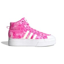 Size 7.5- Adidas Bravada 2.0 Platform Mid Shoes, Pulse Magenta / Off White.