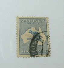 Australia Stamp Scott# 40 Kangaroo and Map 1915 Used H210