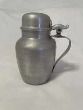 *Vintage Aluminum Syrup Pitcher With Hinged Lid/USA