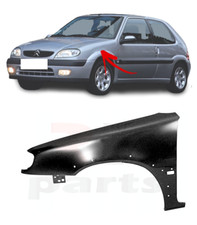 Pour Citroën Saxo VTR VTS 99-04 Aile Avant Pour Peinture Avec Trou Gauche