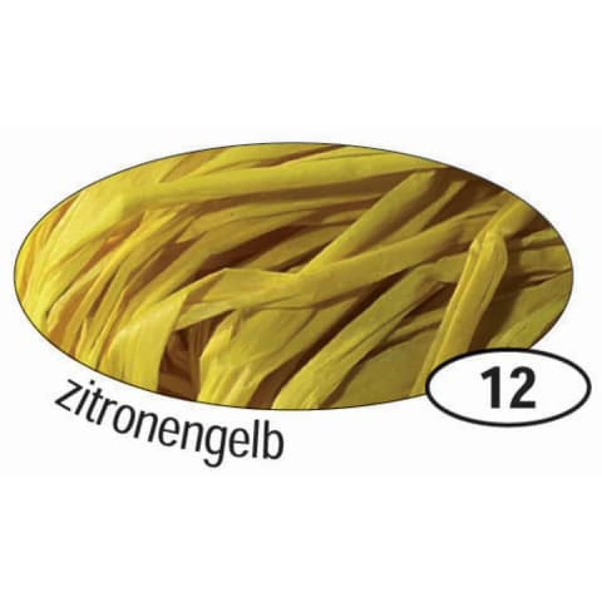 Folia Naturbast Raffia - Matt Zitronengelb 50 G.