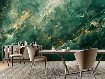 3D Turquoise Texture Marble Self-adhesive Removable Wallpaper Murals