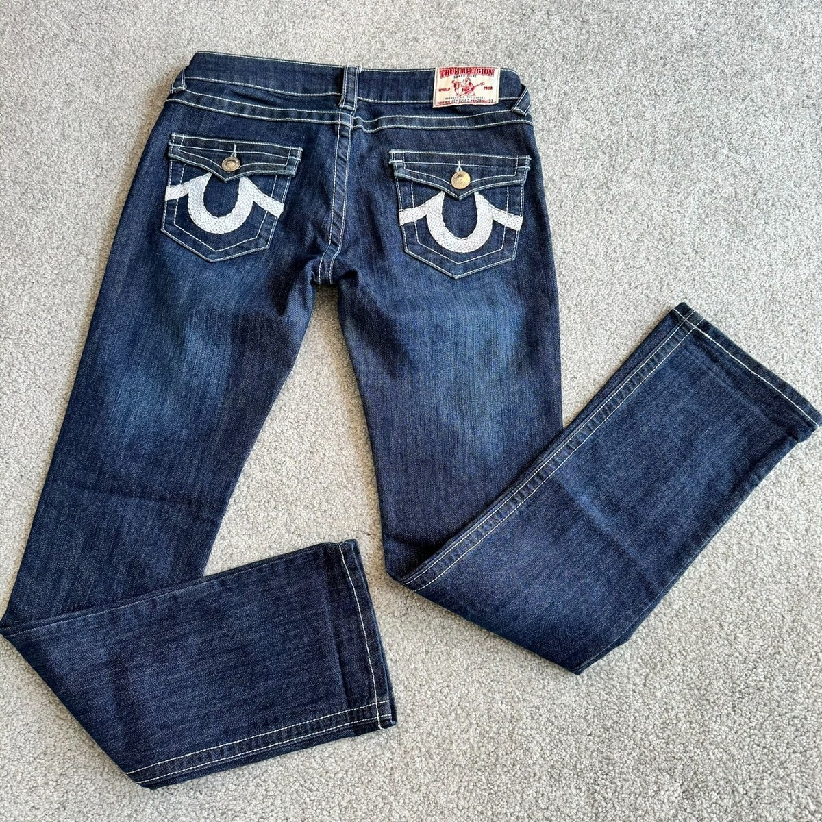 超希少　白タグ　TRUE RELIGION JOEY SUPER True Religion Jeans Women's Joey Super T DUSTY SKIES dark