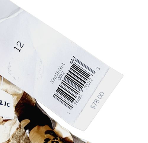 Banana Republic Midirock Seide beige Blumenmuster gefüttert Größe 12 Damen neu - Bild 7 von 8