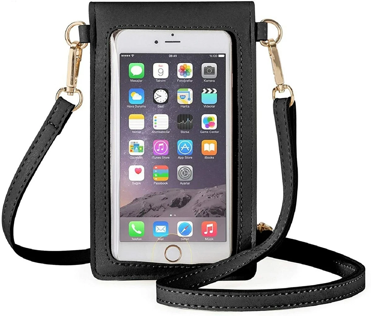 Smartphone Crossbody Bag, Leather Phone Purse