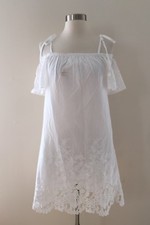 New Madewell JCREW Eyelet Cold-Shoulder Dress White Size XS G6075 $148