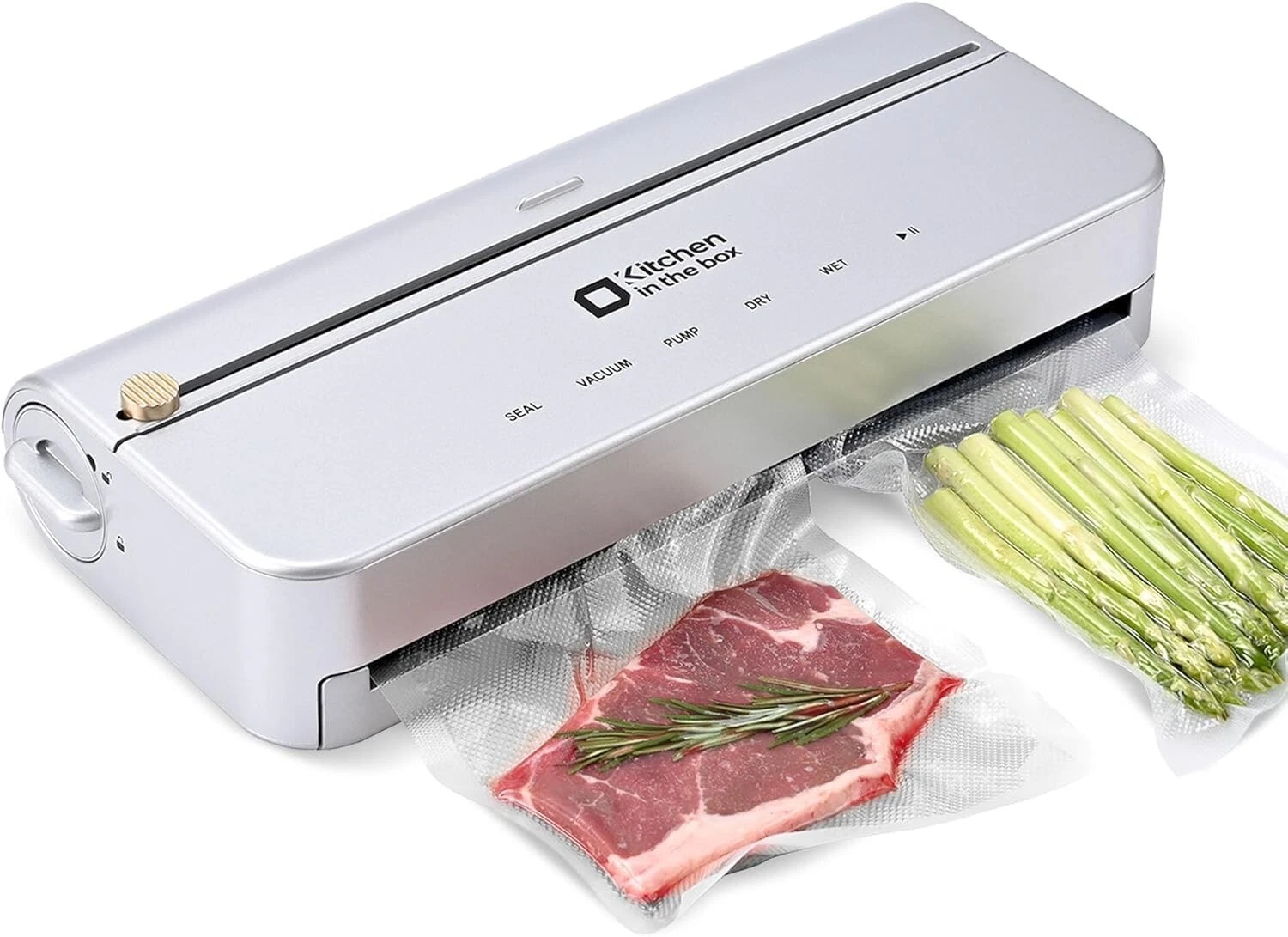 Smart Vacuum Food Sealer with Built-in Bag Storage & Cutter Includes 5M Bag Roll